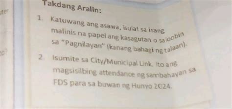 agbabago msimister Takdang Aralin 1 Katuwang .